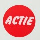 Prijssticker Ø35mm rood/wit ACTIE 500/rol Prijssticker Ø35mm rood/wit ACTIE 500/rol